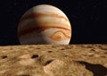 Ganymede moon jupiter Royalty Free Stock Photo