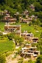 Ganzi, china, village house, temple, Royalty Free Stock Photo