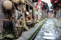 Gao miao town in sichuan,china