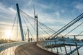 Gaomei Wetlands Scenic Bridge. Taichung City, Taiwan