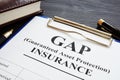 GAP insurance Guaranteed Asset Protection policy. Royalty Free Stock Photo