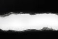 Gap in ripped black paper Royalty Free Stock Photo