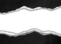 Gap in ripped black paper Royalty Free Stock Photo