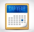 Gap year calendar illustration design