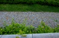 Gaping stone pavement of roughly chipped granite. Royalty Free Stock Photo