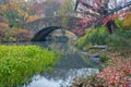 Gapstow bridge in autumn Royalty Free Stock Photo