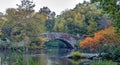 Gapstow Bridge in Central Park, autumn Royalty Free Stock Photo