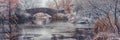 Gapstow bridge during winter, Central Park New York City. USA Royalty Free Stock Photo