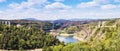 Garabit viaduct over River Truyere Royalty Free Stock Photo