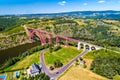 Garabit Viaduct, a railway bridge across the Truyere in France Royalty Free Stock Photo