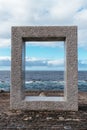 Tensei Tenmoku minimalst monument in the old port of Garachico