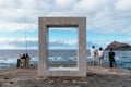 Tensei Tenmoku minimalst monument in the old port of Garachico