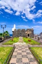 Garachico, Tenerife, Canary islands, Spain: Castillo de San Miguel is a fortress on the embankment of Garachico town