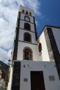 Bell tower of the Church of Santa Ana founded in 1520. Garachico, Tenerife, Spain