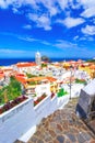 Garachico, Tenerife, Canary islands, Spain: Overview of the beautiful town of Garachico Royalty Free Stock Photo