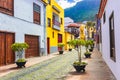 Garachico, Tenerife, Canary islands, Spain: Street view of the colorful and beautiful town Royalty Free Stock Photo