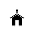 garage with arrow icon. Element of simple icon. Premium quality graphic design icon. Signs and symbols collection icon for