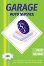 Garage Auto Service Offering Fast Repair Poster