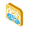 garage box for car polishing isometric icon vector illustration