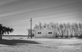 Garage or building in winter