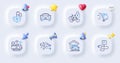 Garage, Car and Bicycle lockers line icons. For web app, printing. Vector