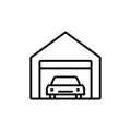 Garage Car Icon Set Vehicle Storage Illustrations for Home and Automotive Projects Royalty Free Stock Photo