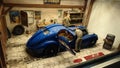 Bugatti 57 SC Atlantic scale model diorama Royalty Free Stock Photo