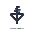 garage elevator icon on white background. Simple element illustration from mechanicons concept