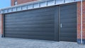 Garage entrance with sectional doors