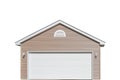 Garage facade isolated on white background Royalty Free Stock Photo