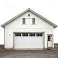 Garage front view isolated on white background Royalty Free Stock Photo