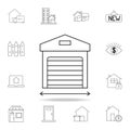 Garage icon. Set of sale real estate element icons. Premium quality graphic design. Signs, outline symbols collection icon for web Royalty Free Stock Photo