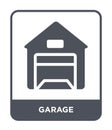 garage icon in trendy design style. garage icon isolated on white background. garage vector icon simple and modern flat symbol for Royalty Free Stock Photo