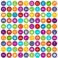 100 garage icons set color Royalty Free Stock Photo