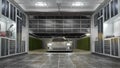 Garage interior with sectional doors Royalty Free Stock Photo