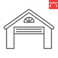 Garage line icon