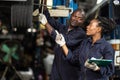 garage mechanic team working car auto service black african people professional worker together Royalty Free Stock Photo