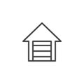 Garage outline icon