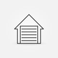 Garage outline vector concept simple icon or sign