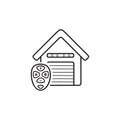 Garage remote control hand drawn outline doodle icon. Royalty Free Stock Photo