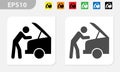 Garage repairs icon - garage repairs element. symbol. Linear style sign for mobile concept and web design. garage repairs logo ill