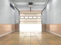 Garage with rolling gate. Royalty Free Stock Photo