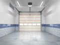 Garage with rolling gate. Royalty Free Stock Photo