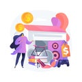 Garage sale abstract concept vector illustration.