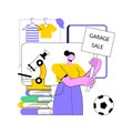 Garage sale abstract concept vector illustration.