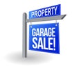 Garage sale blue sign illustration design