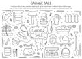 Garage sale elements Royalty Free Stock Photo