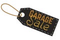 Garage sale sign advertising deals. Logotypes template with total sale vector illustration. Special offer and sell-out Royalty Free Stock Photo