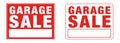 Garage Sale Sign, Sign Red Yard Sales Street Signs, Sale Events File Template Royalty Free Stock Photo