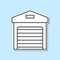 Garage sticker icon. Simple thin line, outline vector of real estate icons for ui and ux, website or mobile application Royalty Free Stock Photo